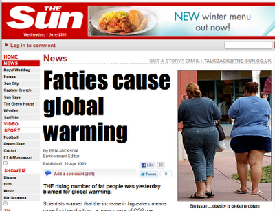Global warming newspaper articles